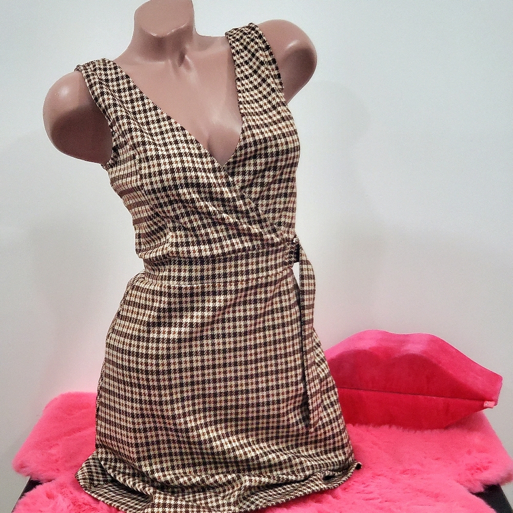 💋🍒🌸Y2K mini plaid dress 💋🍒🌸